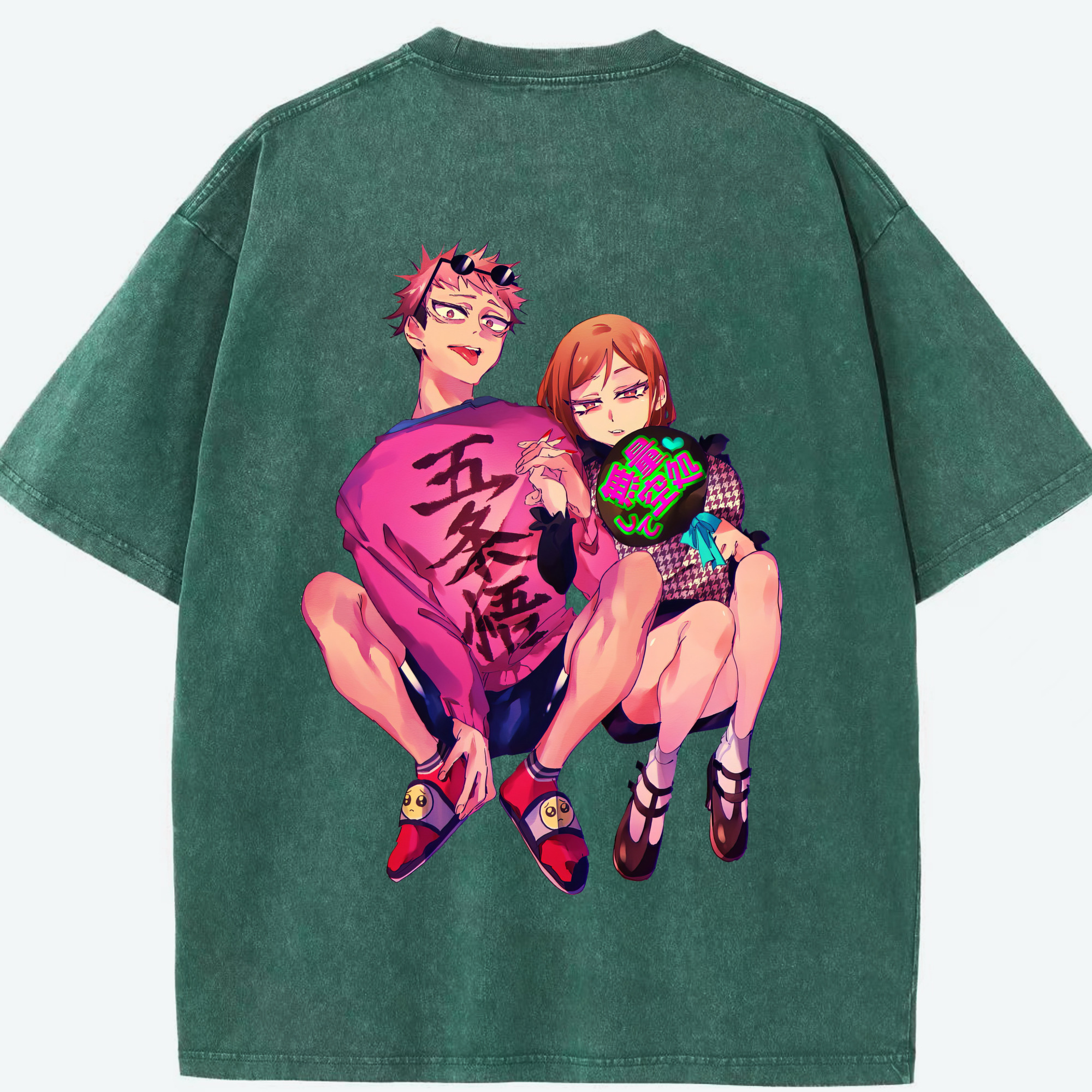 （画像用） 呪術廻戦 Jujutsu Kaisen 綿100% ヴィンテージ風 半袖Tシャツ（背面プリント）